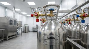 کپسول دی اکسید کربن CO2 با مانومتر و شیرآلات صنعتی